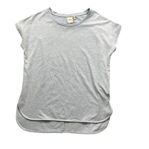 Ichi Small Blue Glitter T Shirt Scoop Neck Polyester Blend‎